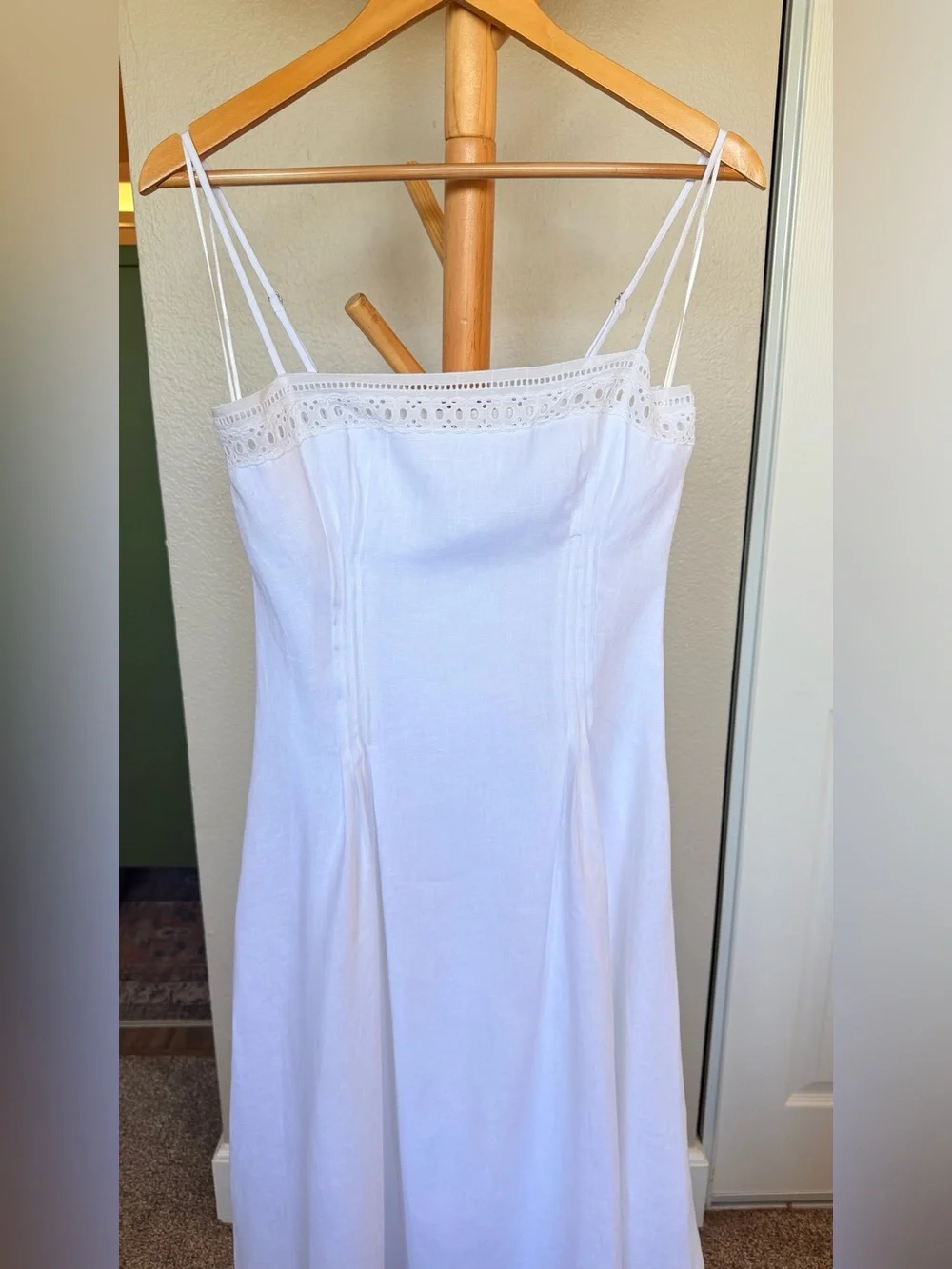 Reformation Pomona Linen Dress in white, brand new without tags, never worn. - Picture 7 of 15